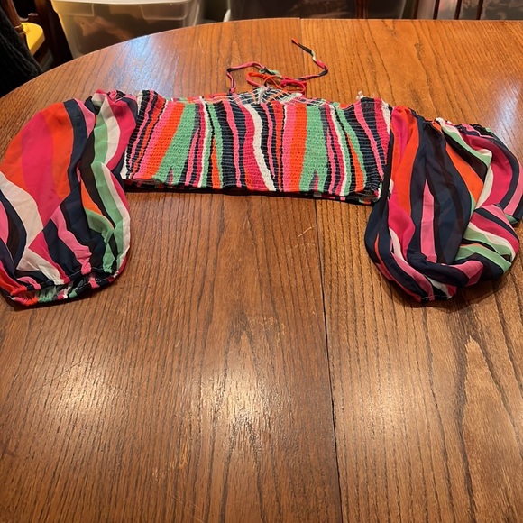 Akira Two Piece Set With Full Maxi Skirt & Matching Smocked Halter Blouse XL& 1X - Picture 9 of 13